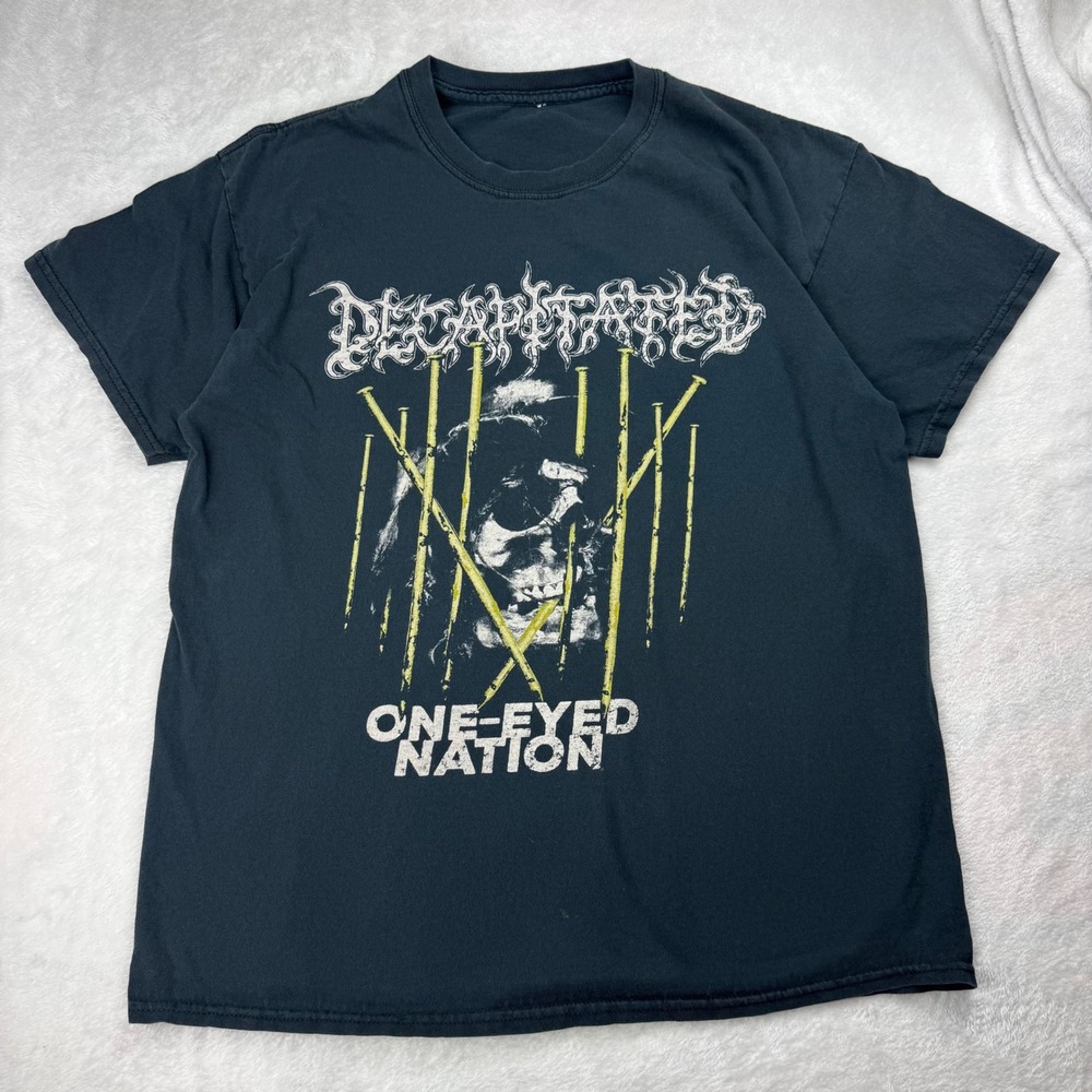 Decapitated One-Eyed Nation Anticult Band T-Shirt Black Graphic Tee Men M No Tag